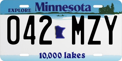 MN license plate 042MZY