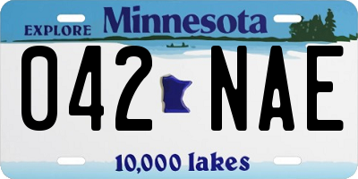 MN license plate 042NAE