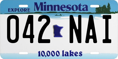 MN license plate 042NAI