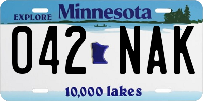 MN license plate 042NAK