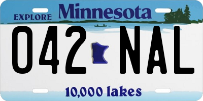 MN license plate 042NAL