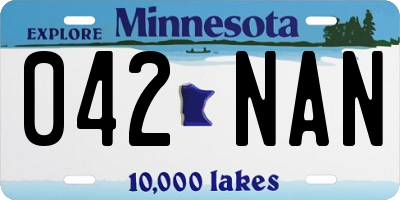 MN license plate 042NAN