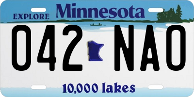 MN license plate 042NAO