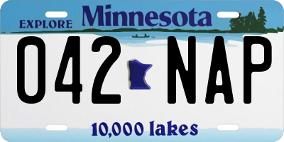 MN license plate 042NAP
