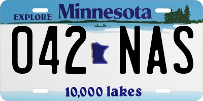 MN license plate 042NAS