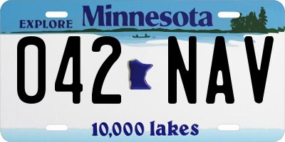 MN license plate 042NAV