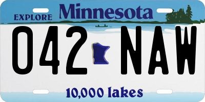 MN license plate 042NAW