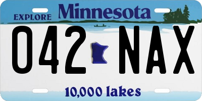 MN license plate 042NAX