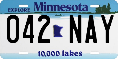 MN license plate 042NAY