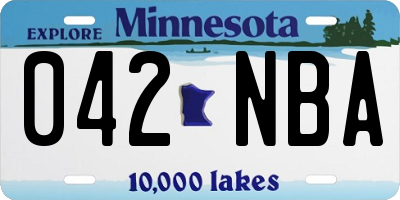 MN license plate 042NBA