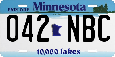 MN license plate 042NBC
