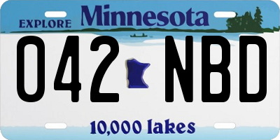 MN license plate 042NBD