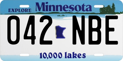 MN license plate 042NBE
