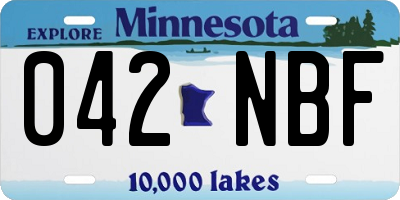 MN license plate 042NBF