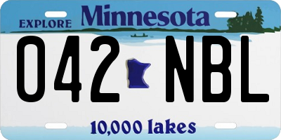MN license plate 042NBL