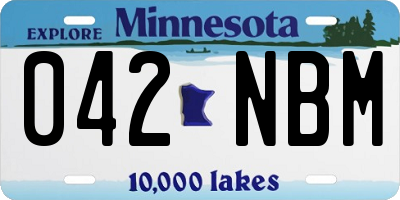 MN license plate 042NBM