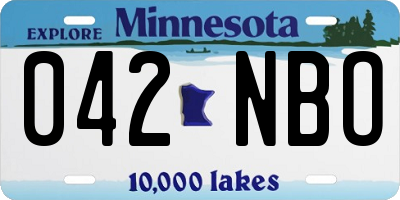 MN license plate 042NBO