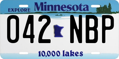 MN license plate 042NBP