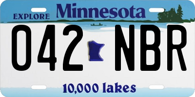 MN license plate 042NBR