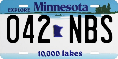 MN license plate 042NBS