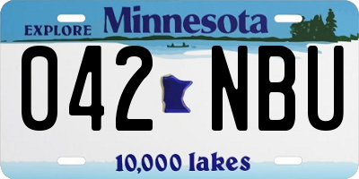 MN license plate 042NBU