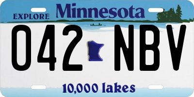 MN license plate 042NBV