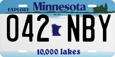 MN license plate 042NBY
