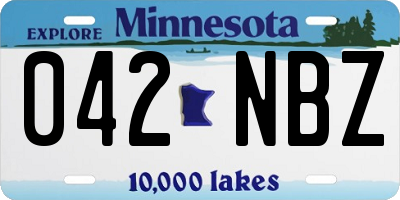 MN license plate 042NBZ