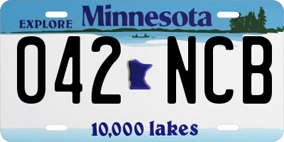 MN license plate 042NCB