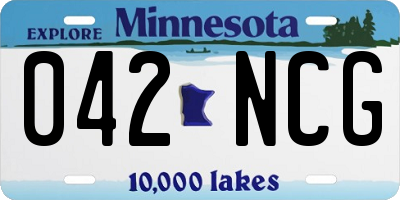 MN license plate 042NCG