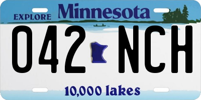 MN license plate 042NCH