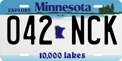 MN license plate 042NCK