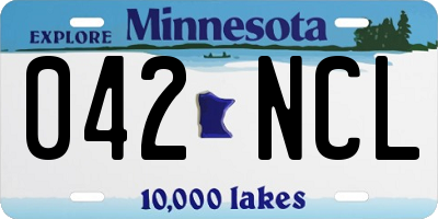 MN license plate 042NCL