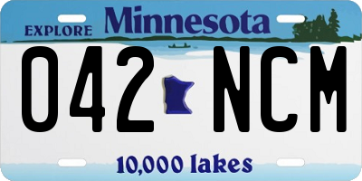 MN license plate 042NCM