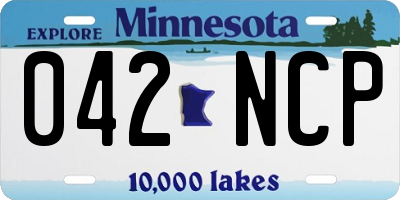 MN license plate 042NCP