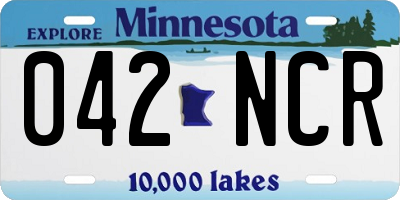 MN license plate 042NCR