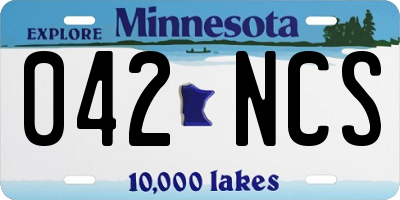 MN license plate 042NCS