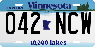 MN license plate 042NCW