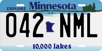 MN license plate 042NML