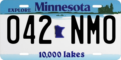 MN license plate 042NMO