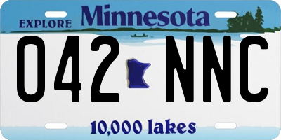 MN license plate 042NNC
