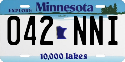 MN license plate 042NNI