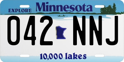MN license plate 042NNJ