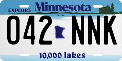 MN license plate 042NNK