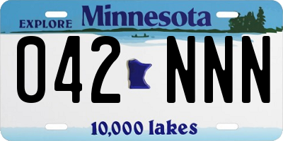 MN license plate 042NNN