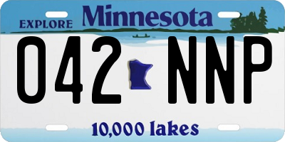 MN license plate 042NNP