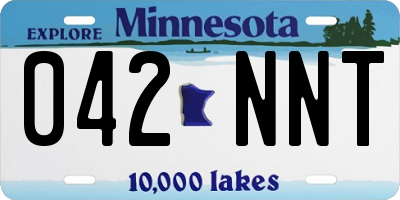 MN license plate 042NNT