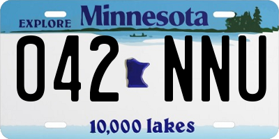 MN license plate 042NNU