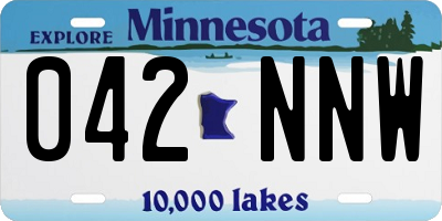 MN license plate 042NNW