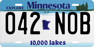 MN license plate 042NOB